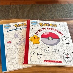 Scholastic Pokemon Coloring Book with Blue Spine